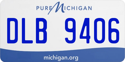 MI license plate DLB9406