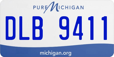 MI license plate DLB9411