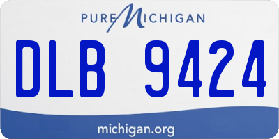 MI license plate DLB9424