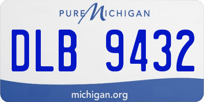 MI license plate DLB9432