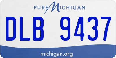 MI license plate DLB9437
