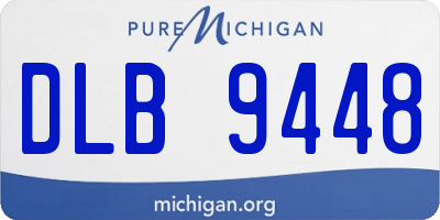 MI license plate DLB9448
