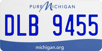 MI license plate DLB9455