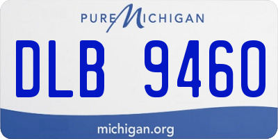 MI license plate DLB9460