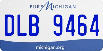 MI license plate DLB9464