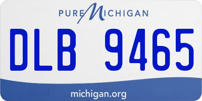 MI license plate DLB9465
