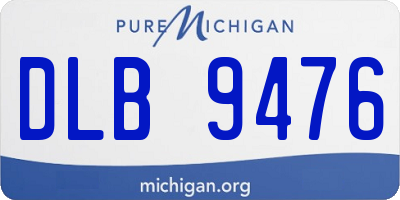 MI license plate DLB9476