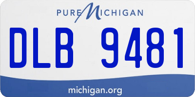 MI license plate DLB9481