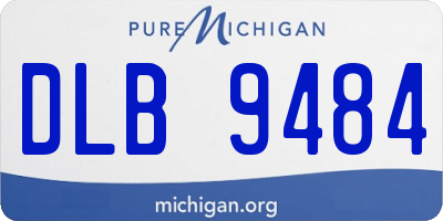 MI license plate DLB9484