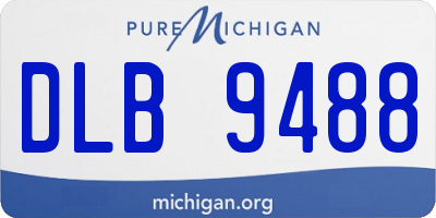 MI license plate DLB9488