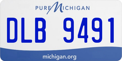 MI license plate DLB9491