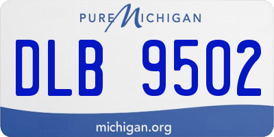 MI license plate DLB9502