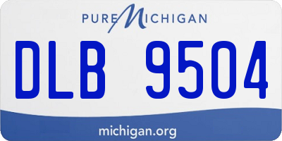MI license plate DLB9504
