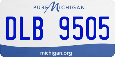MI license plate DLB9505
