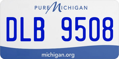 MI license plate DLB9508