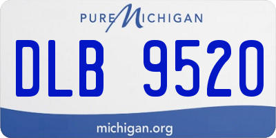MI license plate DLB9520