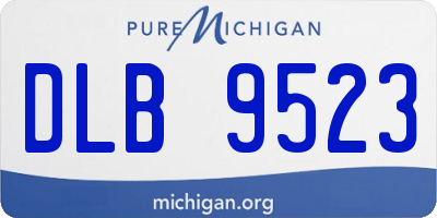MI license plate DLB9523