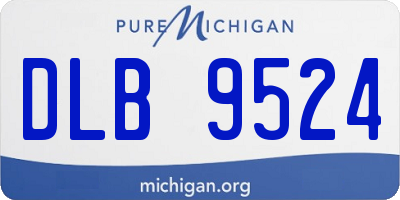 MI license plate DLB9524