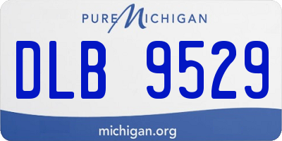 MI license plate DLB9529