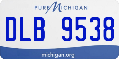 MI license plate DLB9538