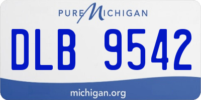 MI license plate DLB9542
