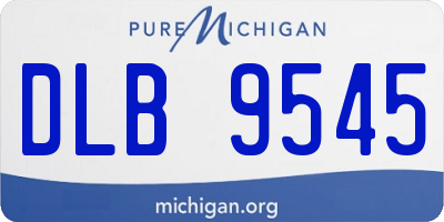 MI license plate DLB9545