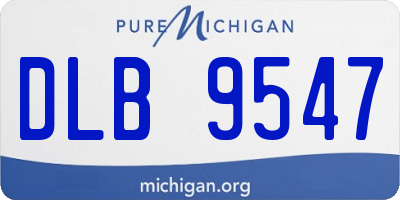 MI license plate DLB9547