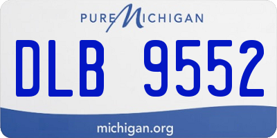 MI license plate DLB9552