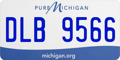 MI license plate DLB9566
