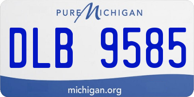 MI license plate DLB9585