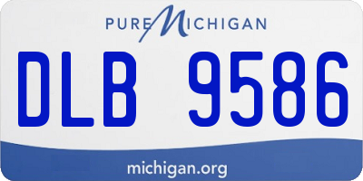 MI license plate DLB9586