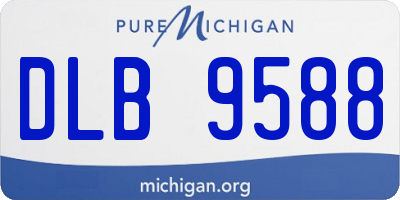 MI license plate DLB9588