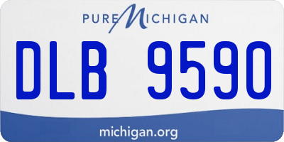 MI license plate DLB9590