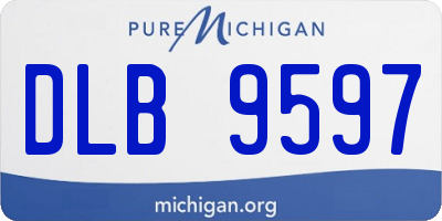 MI license plate DLB9597