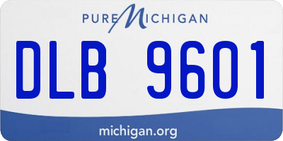 MI license plate DLB9601