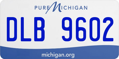 MI license plate DLB9602