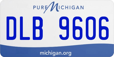 MI license plate DLB9606