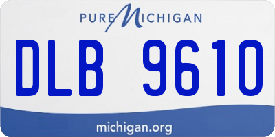 MI license plate DLB9610