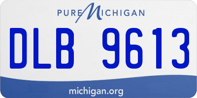 MI license plate DLB9613