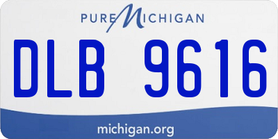 MI license plate DLB9616
