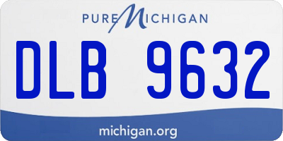 MI license plate DLB9632