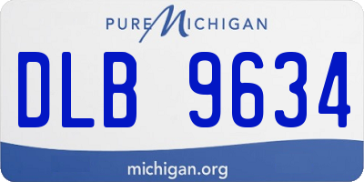 MI license plate DLB9634