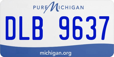 MI license plate DLB9637