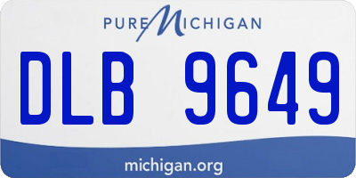 MI license plate DLB9649