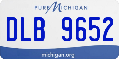 MI license plate DLB9652
