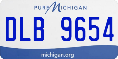 MI license plate DLB9654