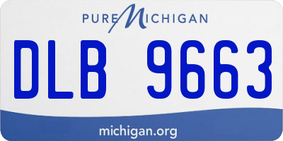 MI license plate DLB9663