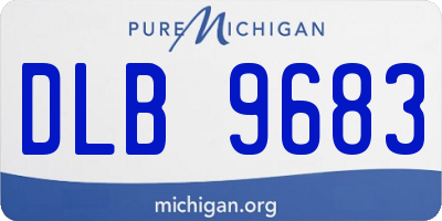 MI license plate DLB9683