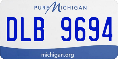 MI license plate DLB9694