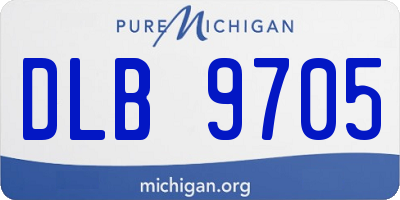 MI license plate DLB9705